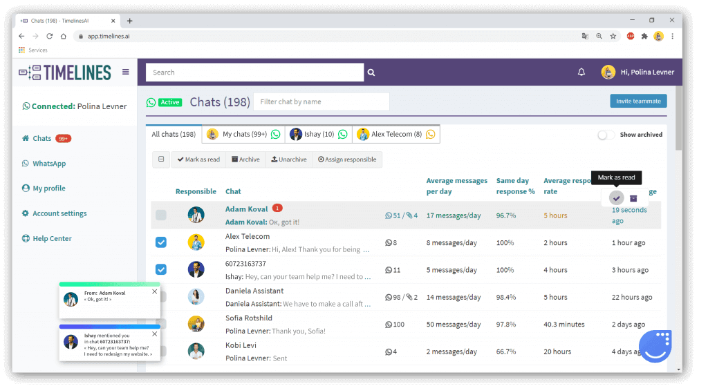 WhatsApp shared inbox for teams