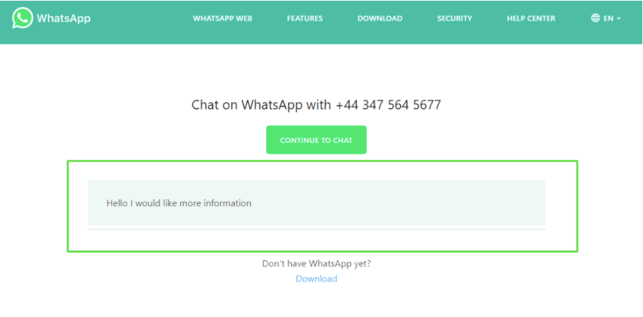 Whatsapp desktop chat